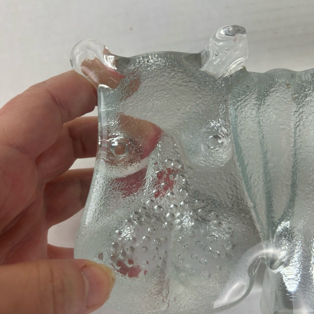 Kosta Boda Bertil Vallien-Zoo Collection glass Hippo-vintage-70s - Picture 7 of 12